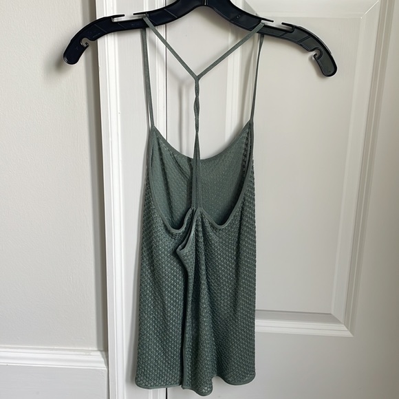 Giorgio Armani knit camisole tank top sz 42 green t back size 4ish - Picture 3 of 8